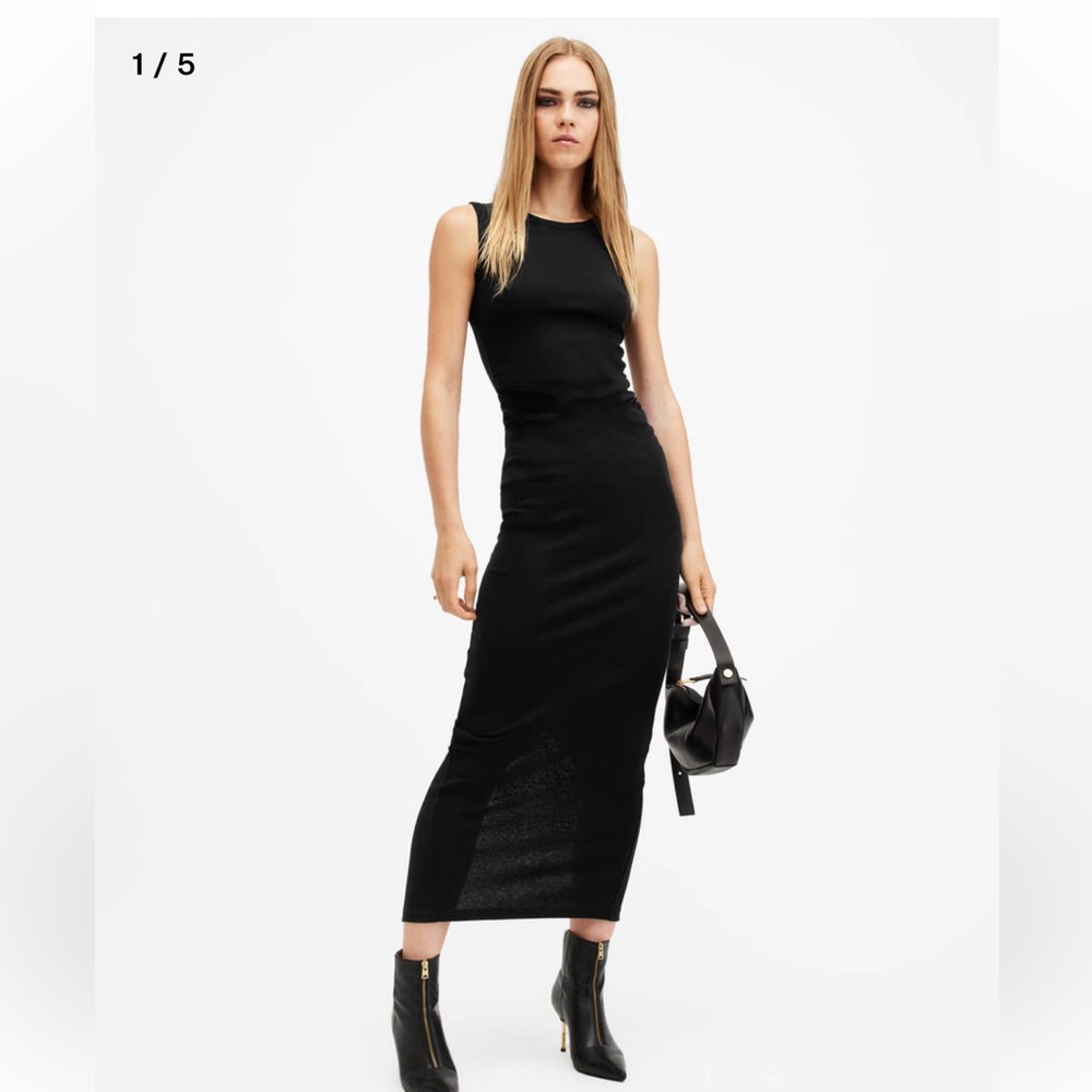 All‎ Saints Slim Fit Maxi/midi Dress size small